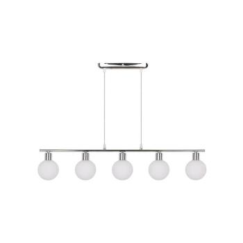 Lustră argintie cu abajur din sticlă 10x82 cm Oden – Candellux Lighting