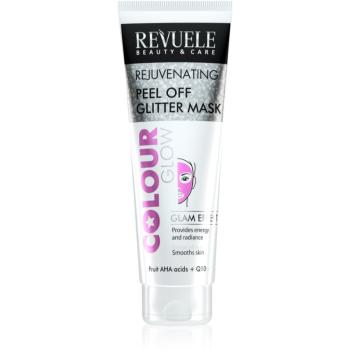 Revuele Colour Glow Rejuvenating Peel off Glitter Mask mască exfoliantă pentru intinerirea pielii 80 ml