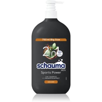 Schwarzkopf Schauma MEN 2 in 1 gel de dus si sampon pentru barbati Sports Power 750 ml