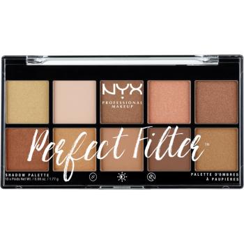 NYX Professional Makeup Perfect Filter Shadow Palette paleta farduri de ochi culoare 01 Golden Hour 10 x 1.77 g
