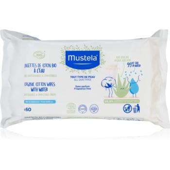 Mustela BIO Organic Cotton Wipes șervețele umede pentru copii 60 buc