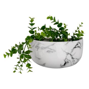 Ghiveci de perete din ceramică în decor de marmură PT LIVING Oval