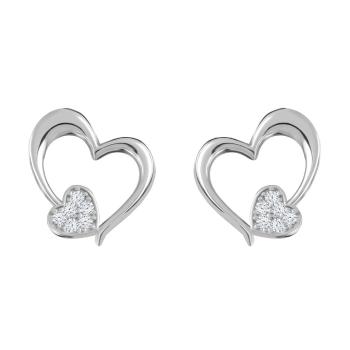 Preciosa Romantici cercei din argint Tender Heart cu zirconiu cubic Preciosa 5335 00