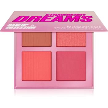 Makeup Obsession Blush Crush paletă pentru contur blush culoare Strawberry Dreams 4,4 g