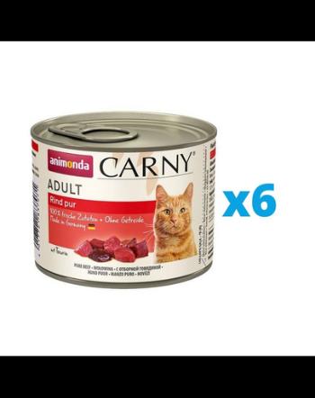 ANIMONDA Carny Adult Conserve pentru pisici, cu vita 6 x 200 g