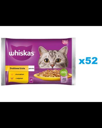 WHISKAS Senior 52x85g plicuri hrana umeda pentru pisici in varsta,cu pui si curcan in aspic