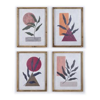 Set 4 tablouri Kate Louise Plants, 36 x 48 cm