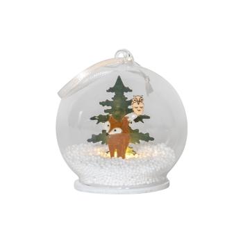 Decorațiune suspendată cu LED pentru Crăciun Star Trading Christmas Forest, ø 8 cm