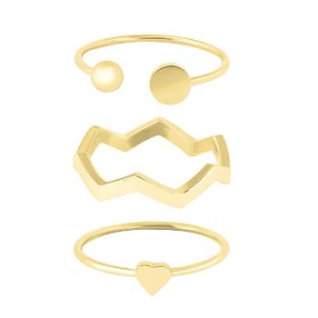 Troli Set de inele din oțel placate cu aur 54 mm