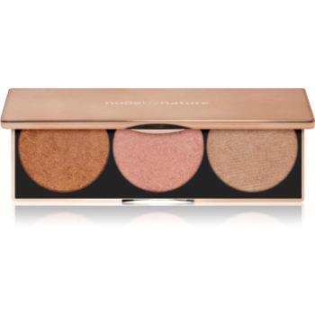 Nude by Nature Highlight Palette paleta cu crema iluminatoare 3x3 g