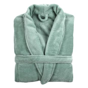 Halat de baie verde deschis L/XL din micropluș Cosy – Tiseco Home Studio