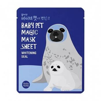 Holika Holika Mască iluminatoare din pânză Baby Pet Magic Whitening Seal (Mask Sheet) 22 ml