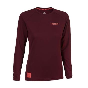 
                 ROCDAY Tricou de ciclism cu mânecă lungă de vară - PATROL LADY - bordo  
            