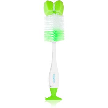 BabyOno Take Care Brush for Bottles and Teats perie de curățare cu ventuză Green 1 buc