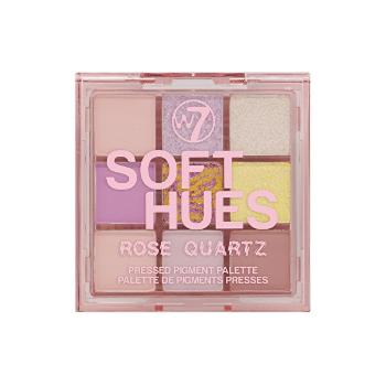 W7 Cosmetics Paleta de farduri de ochi Soft Hues Rose Quartz (Pressed Pigment Palette) 8,1 g