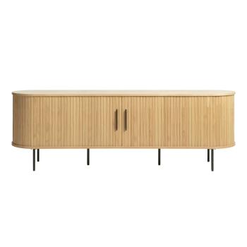 Comodă TV cu aspect de lemn de stejar 56x180 cm Nola – Unique Furniture