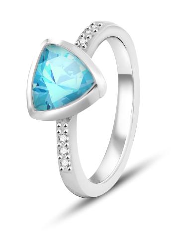 Beneto Exclusive Inel din argint cu topaz albastru deschis TOPAGG2 52 mm