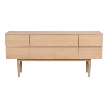 Comodă în culoare naturală joasă cu aspect de lemn de stejar 160x75 cm Moresby – Rowico