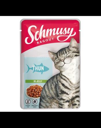 SCHMUSY RAGOUT Plic pentru pisici, cu ton in aspic 100 g