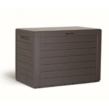 Ladă de depozitare pentru grădină Woodebox maro, 190 l, 78 cm