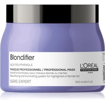 L’Oréal Professionnel Serie Expert Blondifier Mască regeneratoare și pentru reînnoire pentru parul blond cu suvite 500 ml