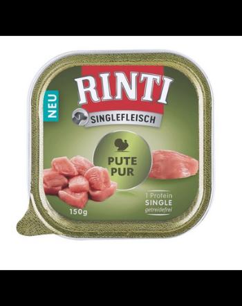 RINTI Singlefleisch Turkey Hrana umeda pentru caini, cu curcan 150g