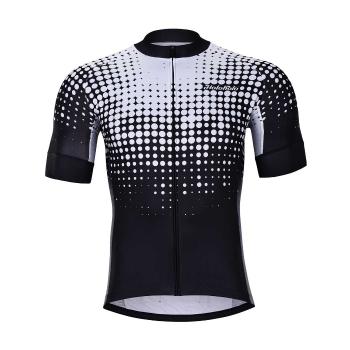 
                 HOLOKOLO Tricou de ciclism cu mânecă scurtă - FROSTED - alb/negru  
            