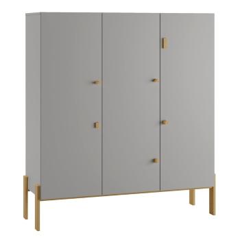 Șifonier de copii gri deschis 150x170 cm Cube - Pinio