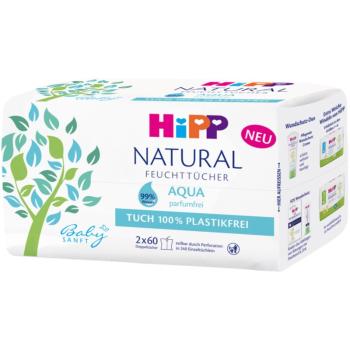 Hipp Babysanft Aqua Natural Servetele umede pentru nou-nascuti si copii 2x60 buc