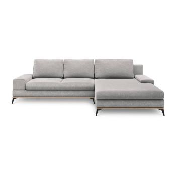 Colțar extensibil cu șezlong pe partea dreaptă Windsor & Co Sofas Planet, gri deschis