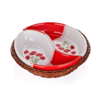 Set vase de servit BANQUET Red Poppy, 2 piese  în coş