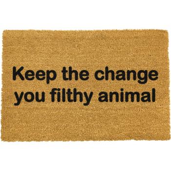 Covoraș intrare din fibre de cocos Artsy Doormats Keep The Change, 40 x 60 cm