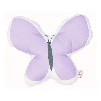 Pernă din amestec de bumbac pentru copii Mike & Co. NEW YORK Pillow Toy Butterfly, 26 x 30 cm, mov