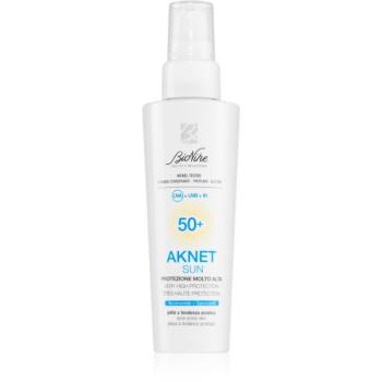 BioNike Aknet Sun crema protectoare pentru fata pentru ten acneic SPF 50+ 50 ml