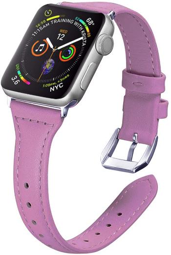 4wrist Curea din piele pentru Apple Watch - 42/44/45 mm - Purple