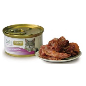 Brit Care Pisica Tuna and Salmon conserva 80 gr