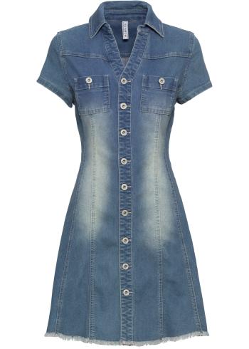 Rochie denim cu nasturi