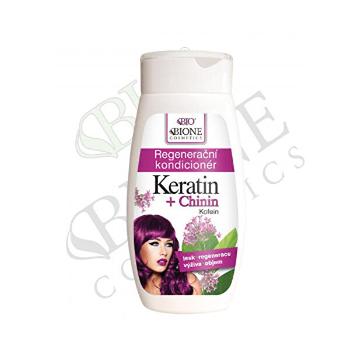 Bione Cosmetics Balsam regenerator de păr Keratin + Chinin 260 ml