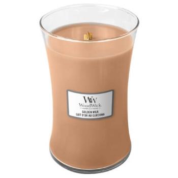 WoodWick Vază cu lumânări parfumate Gold en Milk 609 g