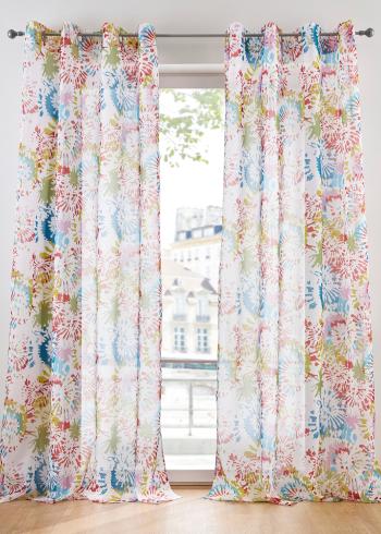 Perdea cu print floral (1buc.)