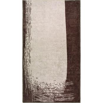 Covor  tip traversă crem/maro închis lavabil  200x80 cm - Vitaus