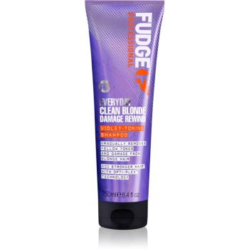 Fudge Everyday Clean Blonde Damage Rewind Shampoo sampon delicat pentru utilizarea de zi cu zi pentru parul blond cu suvite 250 ml