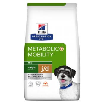 HILL'S Prescription Diet Metabolic + Mobility Mini, dietă veterinară câini, hrană uscată, metabolism (obezitate si diabet), sistem articular, 1kg