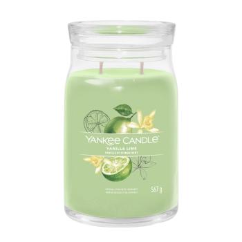 Yankee Candle Lumânare aromatică Signature sticlă mare Vanilla Lime 567 g