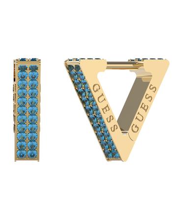 Guess Cercei triunghiulari placați cu aur Crazy Earrings JUBE03306JWYGBLT/U