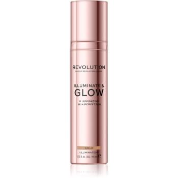 Makeup Revolution Glow Illuminate iluminator lichid culoare Gold 40 ml