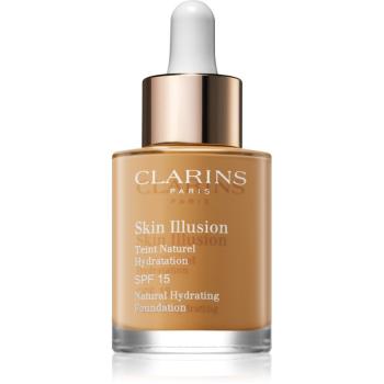 Clarins Skin Illusion Natural Hydrating Foundation makeup radiant cu hidratare SPF 15 culoare 110 Honey 30 ml