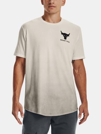 Under Armour UA Project Rock Fade SS Tricou Alb