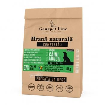 GOURPET LINE, Miel, hrană uscată presată la rece fără cereale câini, 5kg