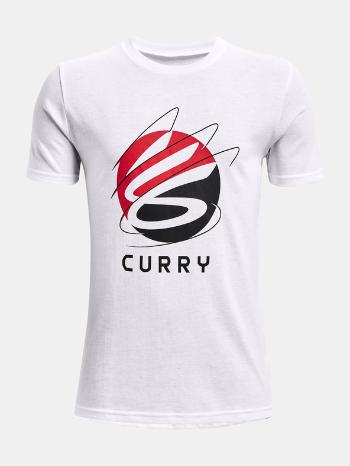 Under Armour UA Curry Symbol SS Tricou pentru copii Alb